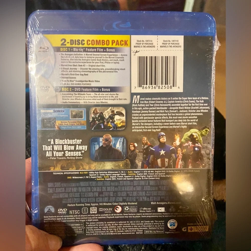 Avengers Blu-Ray and Dvd new sealed - Picture 2 of 4